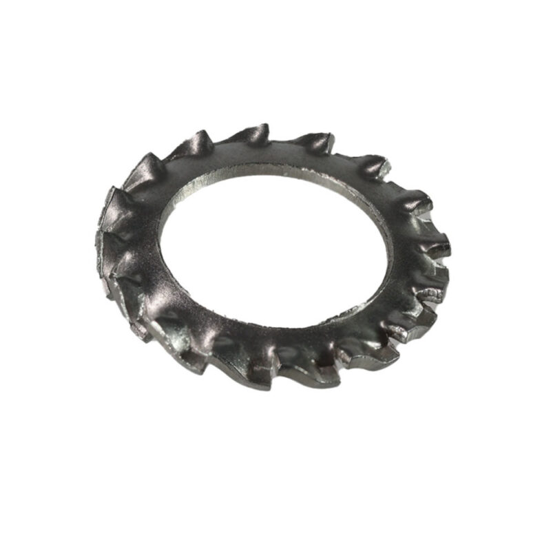 7/16 Inch External Tooth Lock Washers - Pack Of 100 Zinc Plated Steel Fasteners